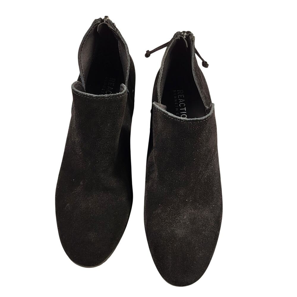 NEW Kenneth Cole Reaction Side Skip ankle bootie black suede women sz 5.5 - Picture 3 of 4